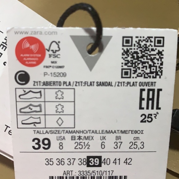 NWT Zara Strappy Heel Leather Sandals Size 7,5, 8. - Picture 9 of 9